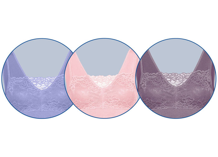 Comfort Spitzen BH im 3er-Set