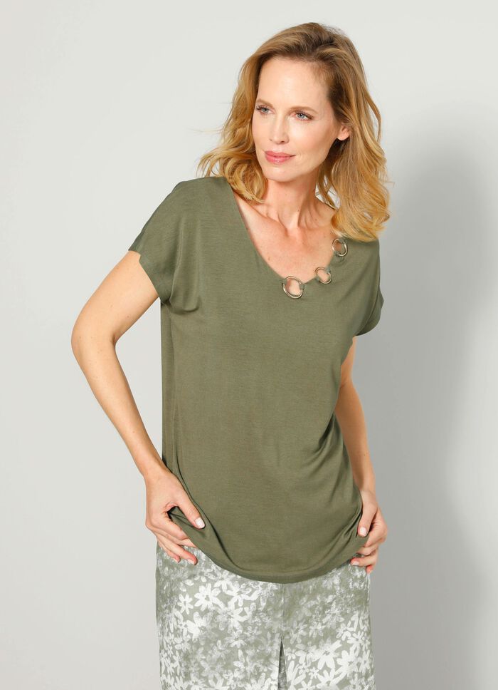 Shirt mit V-Ausschnitt 