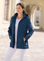 Jacke mit Rei&szlig;verschluss an den Seitenschlitzen JEANSBLAU