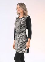 Tunika mit schwarzem G&uuml;rtel 