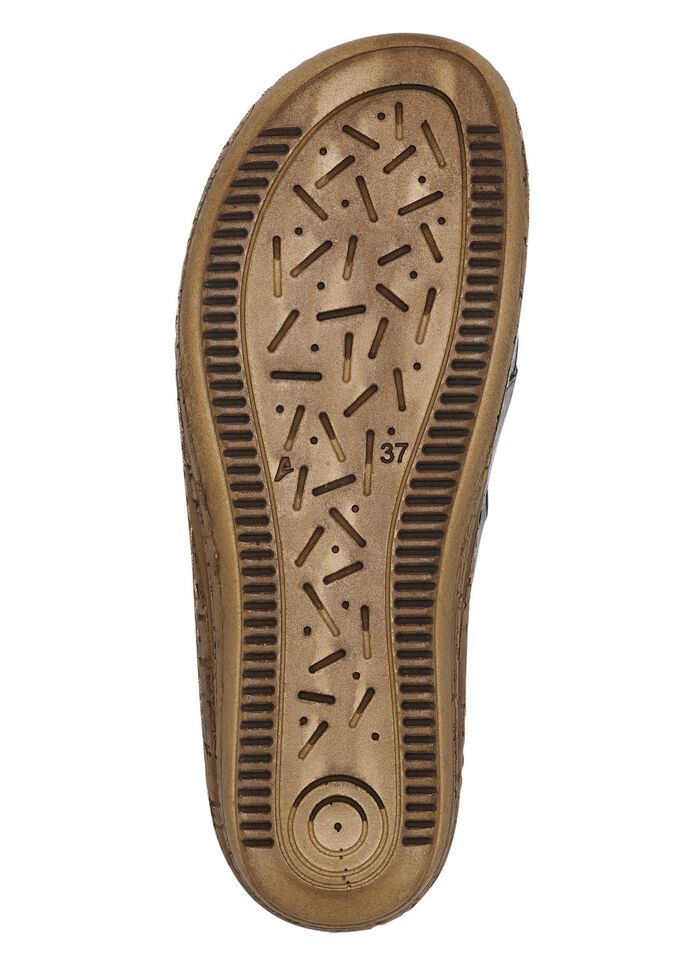 Gemini Pantolette mit verstellbaren Klettspangen SCHWARZ