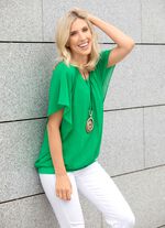 Poncho-Tunika mit eingearbeitetem Top 