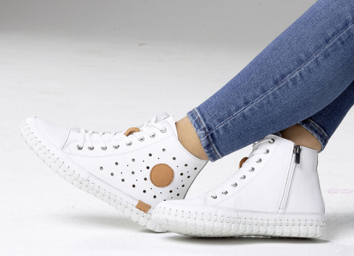 Gemini, sommerliche Damen-Boots, Weite G, mit herausnehmbarem Fußbett WEISS