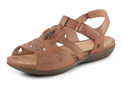 ELENA EDEN Sandale mit Ziernieten und Lederdurchz&uuml;gen 