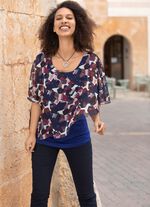 Poncho-Tunika mit tollem Druck 