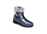 Winterstiefel mit Kunstpelzrand BLAU