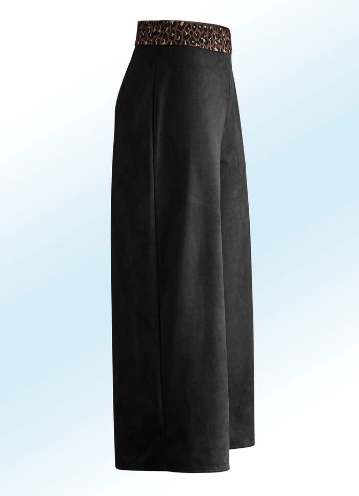 Weich flie&szlig;ende Culotte in Wildleder-Optik 