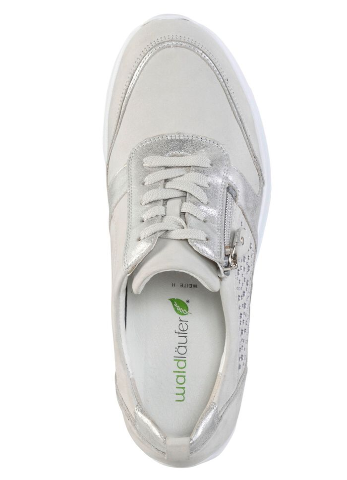 Waldl&auml;ufer, bequeme Damen-Schn&uuml;rschuhe, Weite H, mit herausnehmbarem Fu&szlig;bett PASTELLGRAU