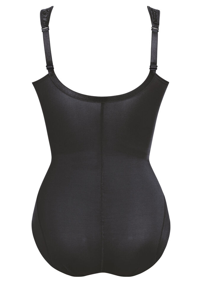 Anita Hosenkorselett mit transparenten T&uuml;lleins&auml;tzen SCHWARZ