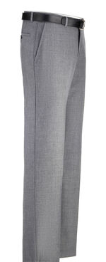"Klaus Modelle"-Hose mit Gürtel in 3 Farben MITTELGRAU MELIERT