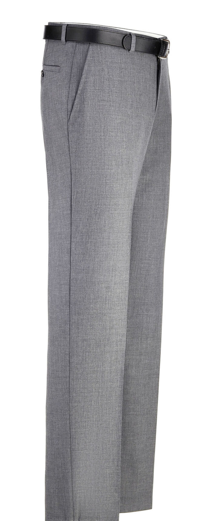 "Klaus Modelle"-Hose mit Gürtel in 3 Farben MITTELGRAU MELIERT