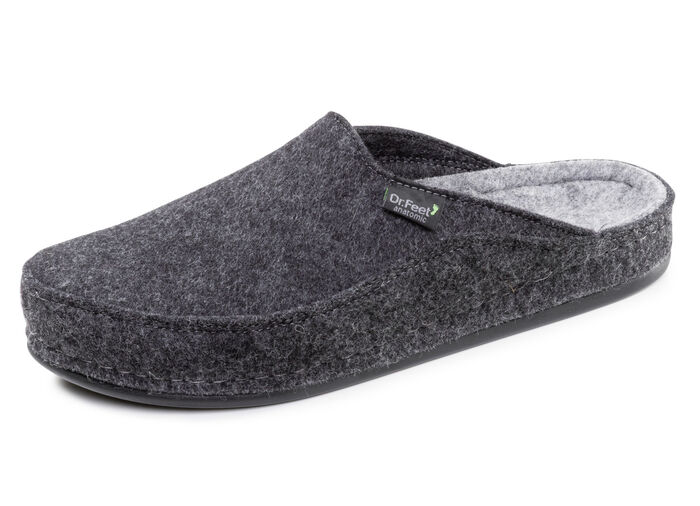 Komfortable, Herren-Hausschuhe, aus Wollfilz ANTHRAZIT