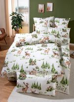 Beidseitig bedruckte Bettw&auml;sche-Garnitur aus Polycotton 