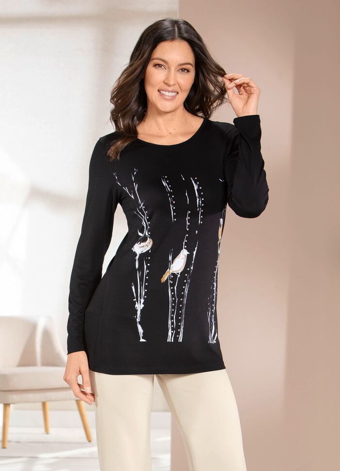 Shirt mit platziertem Druck 