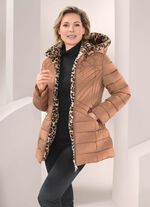 Jacke mit Kunstpelz-Innenausstattung in der Kapuze 