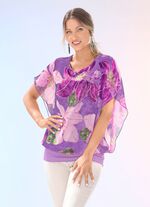 Shirtbluse mit Chiffon-&Uuml;berwurf in 2 Farben 