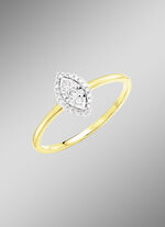 Damenring mit 3 Brillanten und 20 Diamanten 