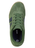 Sportliche Herren-Sneaker, mit herausnehmbarem Fußbett GRÜN-MARINE