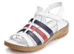 Gemini Riemchen-Sandale aus Rind-Nappaleder WEISS-BLAU-ROT
