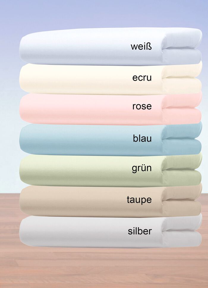 Hochwertiges Flausch-Biber-Betttuch aus Baumwolle BLAU