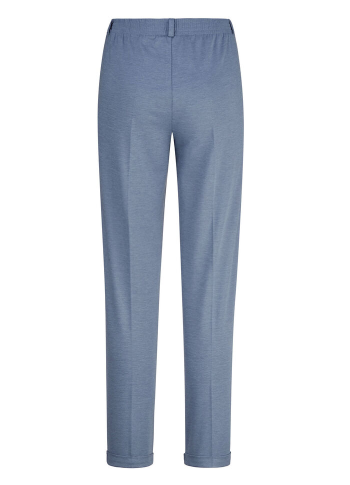 Hose mit rückwärtigem Dehnbundeinsatz JEANSBLAU MELIERT