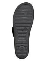 Gef&uuml;tterte Herren-Hausschuhe, mit Schurwolle SCHWARZ