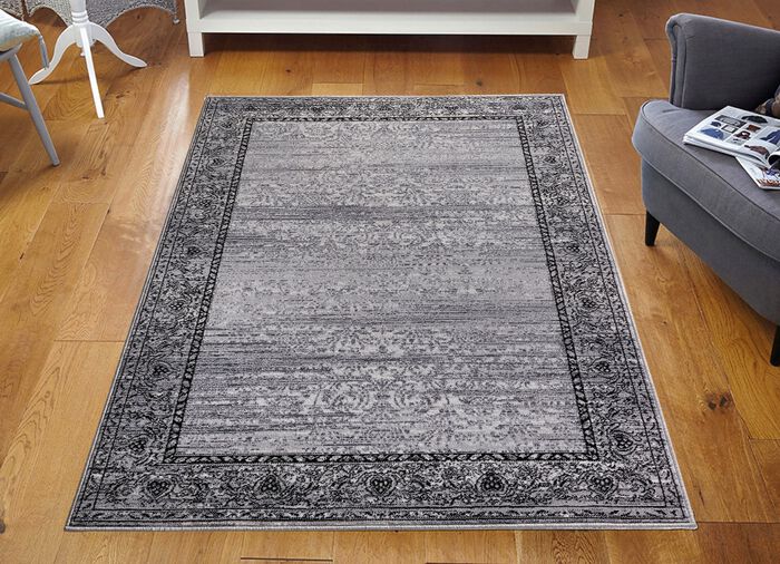 Gewebte Br&uuml;cken und Teppiche mit tollem Dessin GRAU