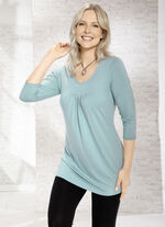 Herrliches Shirt mit Fältelung in 3 Farben SALBEI