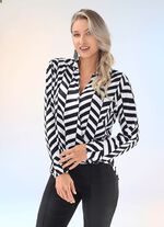 Faszinierendes Poloshirt in Wickel-Optik 