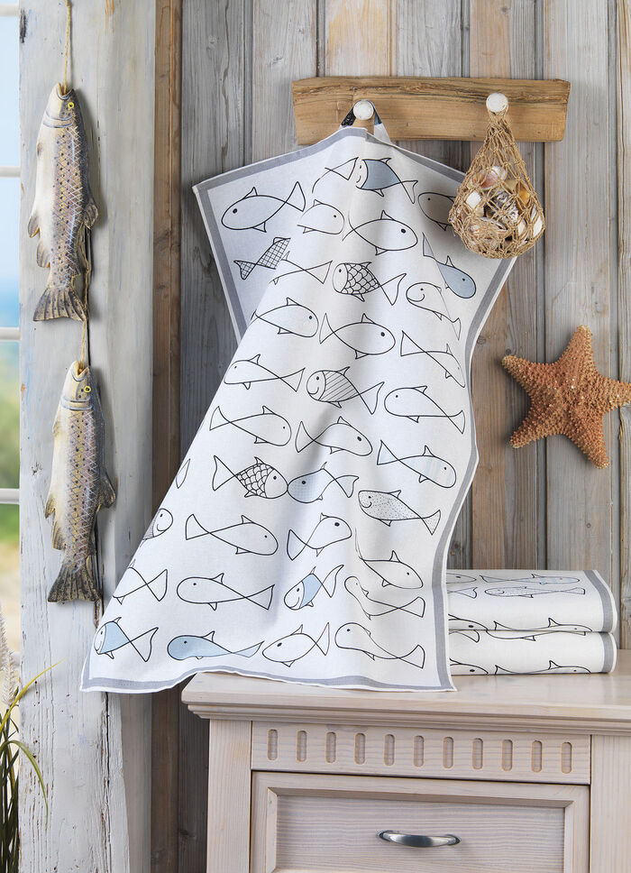 Geschirrtücher in  Halbleinen, 3er-Set 