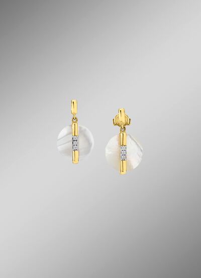Bewegliche Eleganz: Ohrstecker mit echt Perlmutt 