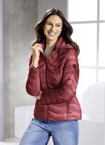 Jacke mit abnehmbarer Kapuze KARMINROT