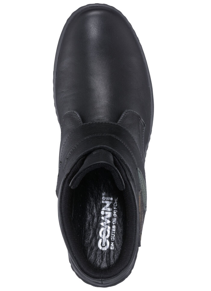 Gemini Stiefelette aus weichem Rind-Nappaleder SCHWARZ