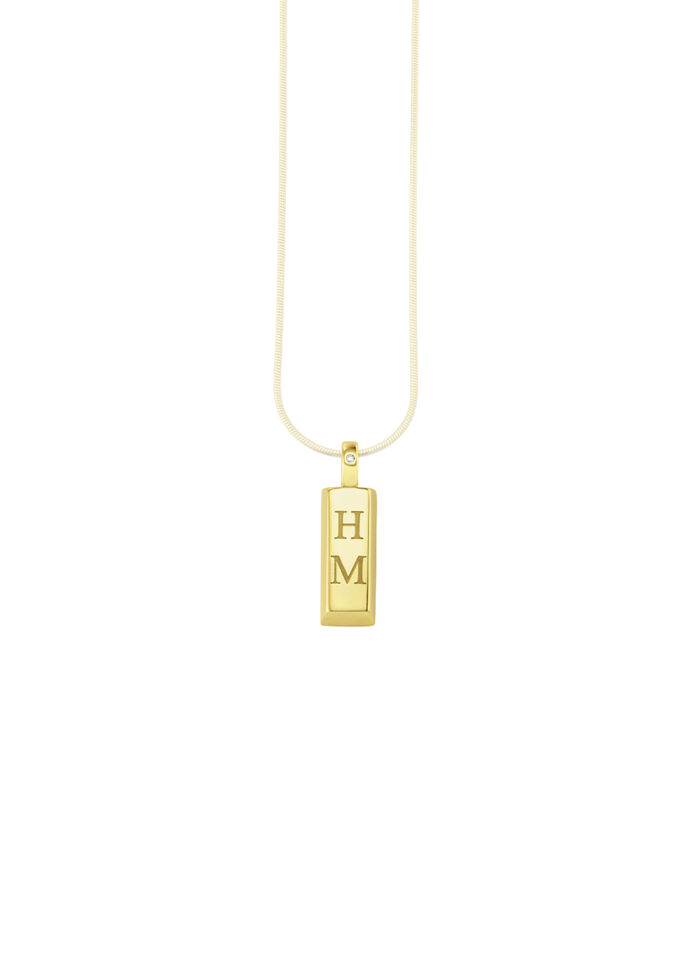 Gravurf&auml;higer Goldbarren-Anh&auml;nger 