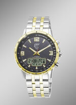 Funk-Solar-Herrenuhr in Bicolor von ETT 