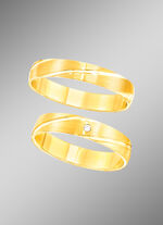 Stilvoll satiniertere Trauringe 