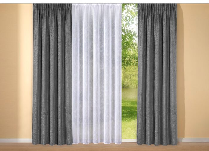 Flammgarn-Store mit Automatikfaltenband 