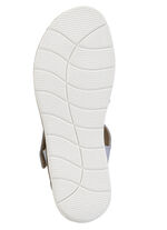 ELENA EDEN, modische Damen-Sandale, Weite H, mit herausnehmbarem Fu&szlig;bett BLEU