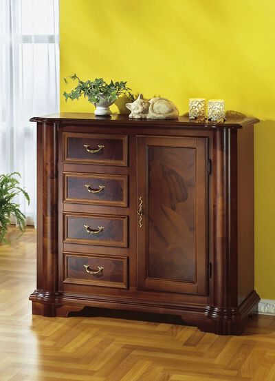 Kommodenserie mit echtem Wurzelholzfurnier 