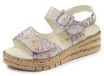 Waldl&auml;ufer, bequeme Damen-Sandaletten, Weite K, mit herausnehmbarem Fu&szlig;bett ROS&Eacute;-BUNT