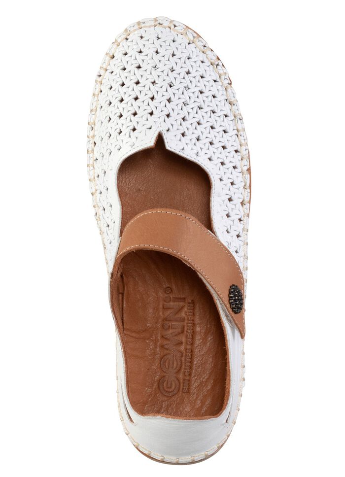 Gemini Slipper aus Nappaleder WEISS-CAMEL