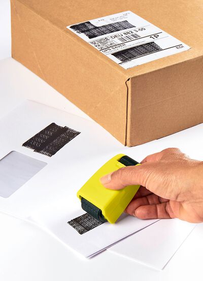 Datenschutz-Stempelroller zum Schutz vor Datenklau 