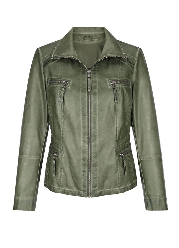 Jacke aus Lederimitat 