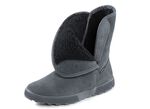 Stiefelette aus Veloursleder GRAU