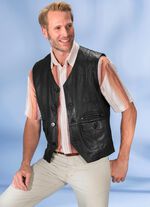 "Redpoint"-Lederweste  SCHWARZ