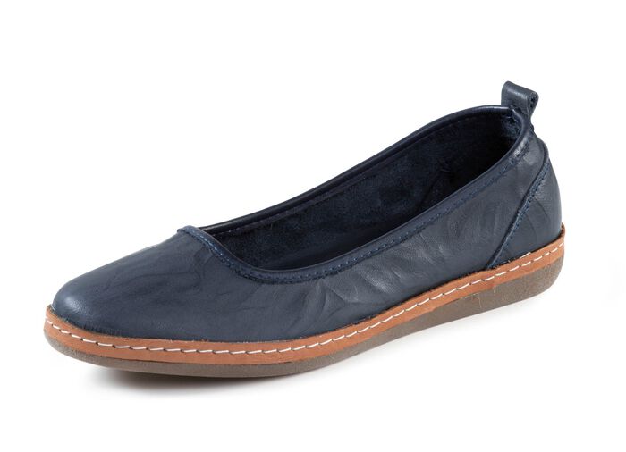 Andrea Conti, klassische Damen-Slipper, mit herausnehmbarem Fu&szlig;bett MARINE