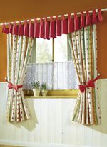 Seitenschal-Garnitur in Leinen-Optik 