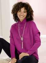 Pullunder mit Rippenakzenten FUCHSIA