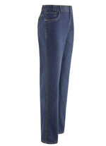 Jeans mit Dehnbundeins&auml;tzen in 3 Farben JEANSBLAU