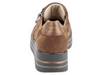 Waldläufer Schnürschuh mit Stretchmaterial im Ballenbreich COGNAC